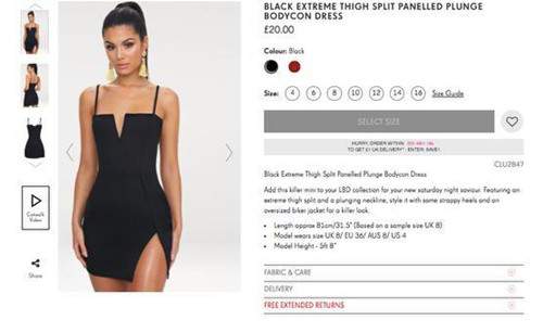 Cô gái hết hồn khi diện thử váy xẻ được mua online