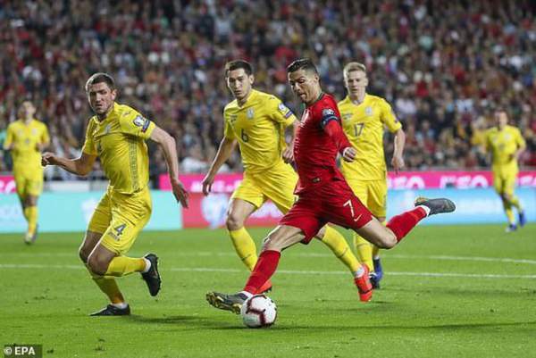 C.Ronaldo gây thất vọng, Bồ Đào Nha chia điểm với Ukraine