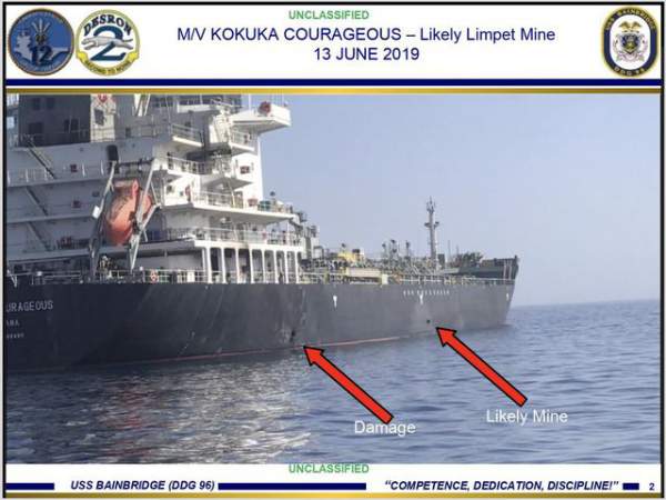 Mỹ công bố bằng chứng mới “tố” Iran tấn công tàu dầu tại vịnh Oman 2