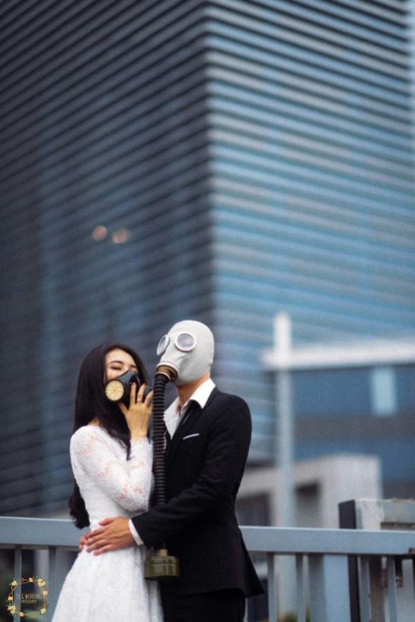 Bộ ảnh đeo mặt nạ cảnh báo ô nhiễm không khí gây ám ảnh dân mạng 9