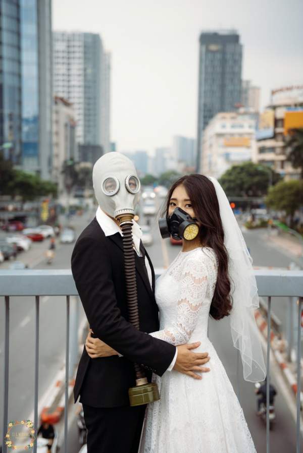 Bộ ảnh đeo mặt nạ cảnh báo ô nhiễm không khí gây ám ảnh dân mạng 5