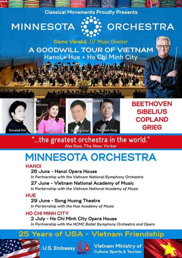 Dàn nhạc giao hưởng Mỹ hủy chuyến lưu diễn tại Việt Nam vì Covid-19