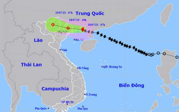 Trưa nay bão Talim vào biên giới Việt - Trung